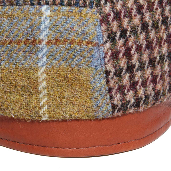 Arrière de casquette Gatsby avec patte cognac