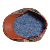 Doublure coton de casquette Gatsby en patchwork Harris Tweed