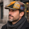 Casquette gavroche patchwork Harris Tweed portée – Hats & Brothers