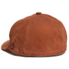 Vue arrière de la casquette baseball cuir cognac