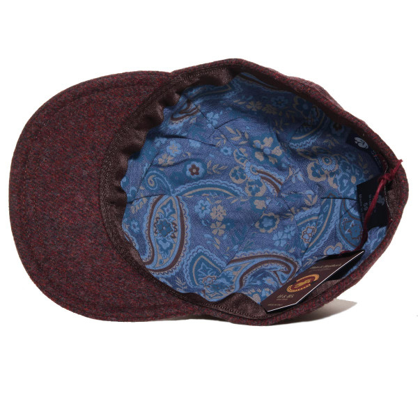 Doublure fantaisie de la casquette baseball laine bordeaux