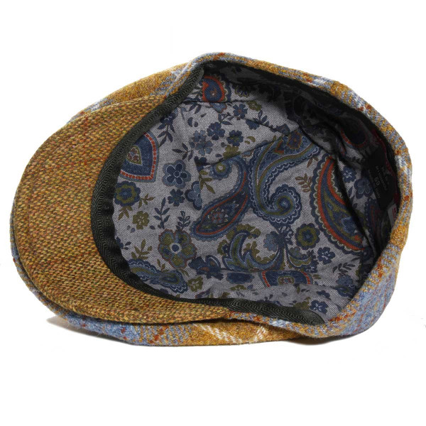 Doublure fantaisie de la casquette anglaise Harris Tweed