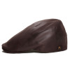 Profil de la casquette anglaise en simili cuir marron