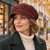 Casquette gavroche femme en velours brique portée – Hats & Brothers