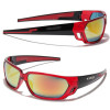 lunette de soleil monture plastique transparente rouge