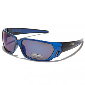 lunette de soleil monture transparente bleue