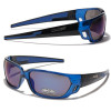 lunette de soleil monture transparente bleue