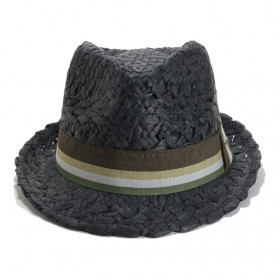 Chapeau paille noir pour enfant