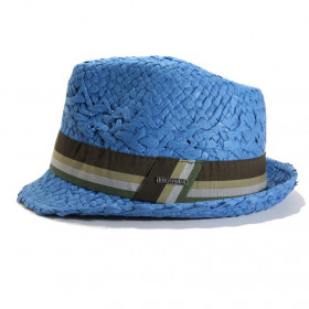 Chapeau paille coloris jeans pour enfant