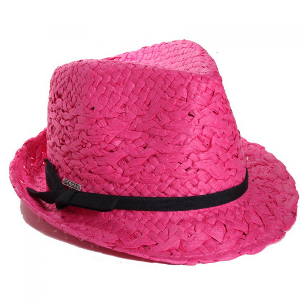 Chapeau paille fushia