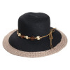 chapeau paille noir