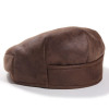 casquette imitation cuir marron