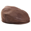 casquette imitation cuir marron