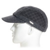 casquette laine et cuir grise