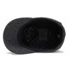 casquette laine et cuir grise