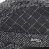 casquette laine et cuir grise