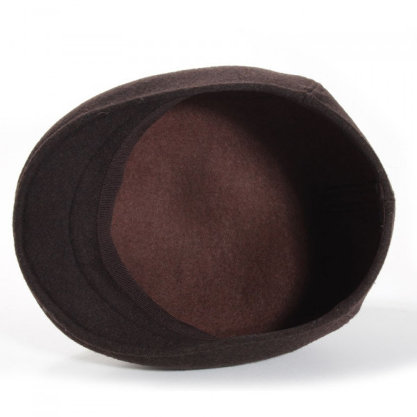 casquette formée laine coloris marron