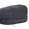 Casquette laine grise et cuir alcantara