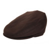 casquette plate en laine coloris marron