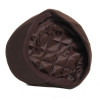 casquette plate en laine coloris marron doublée polyester