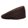 casquette plate en laine coloris marron