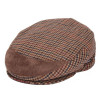 casquette pied de poule Herman avec cuir alcantara
