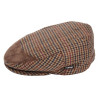 casquette pied de poule Herman avec cuir alcantara
