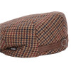 casquette pied de poule Herman avec cuir alcantara