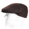 casquette plate en laine coloris marron