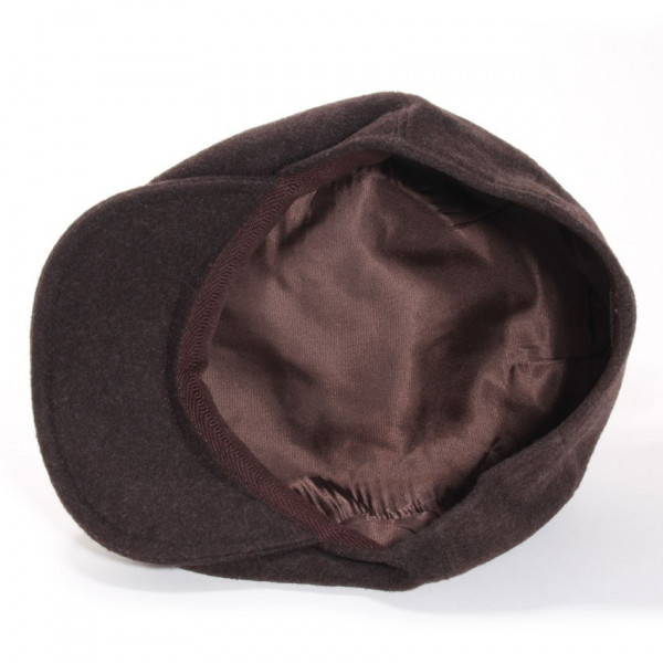 casquette laine vierge et cachemire coloris taupe