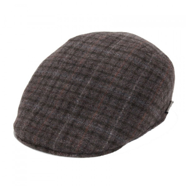 casquette formée carreaux marron