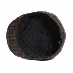 casquette formée carreaux marron