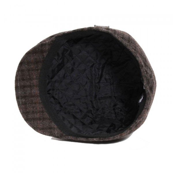casquette formée carreaux marron