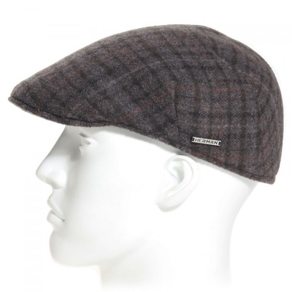 casquette formée carreaux marron