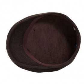 casquette formée laine marron