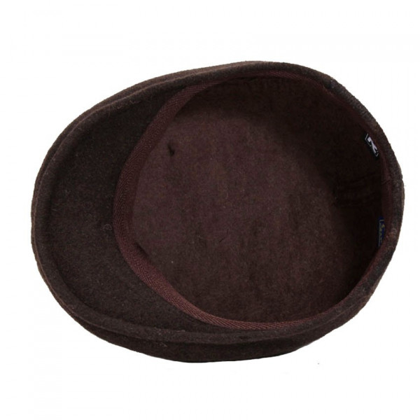 casquette formée laine marron