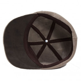 casquette en velours beige