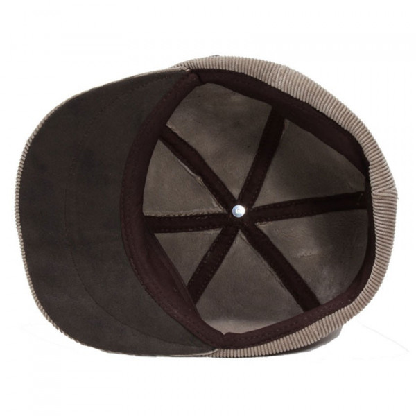 casquette en velours beige