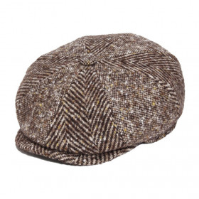 casquette irlandaise laine marron