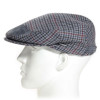 Casquette laine grise et cuir alcantara