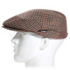 casquette pied de poule Herman avec cuir alcantara