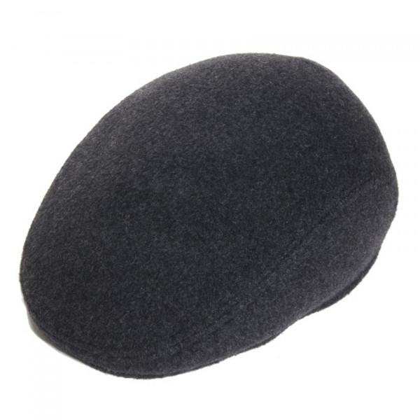 casquette formée en laine coloris gris