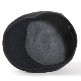 casquette formée en laine coloris gris