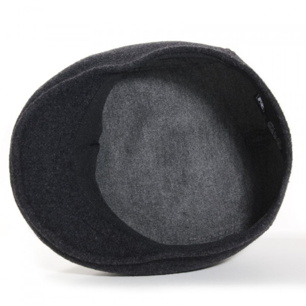 casquette formée en laine coloris gris