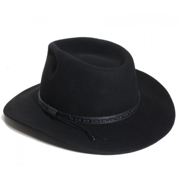 chapeau feutre cowboy noir