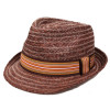 Chapeau trilby paille marron
