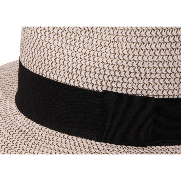 Chapeau traveller paille cousue gris - Mercury - Herman