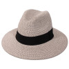 Chapeau traveller paille cousue gris - Mercury - Herman