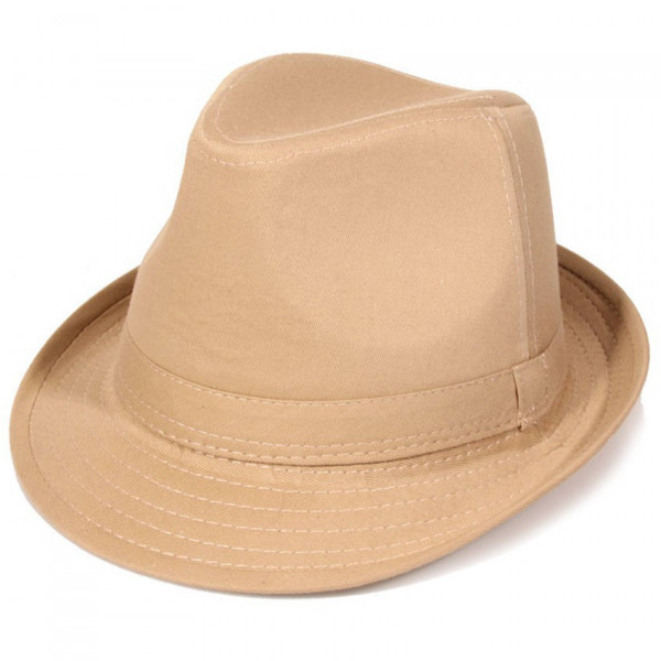 chapeau formé coton beige