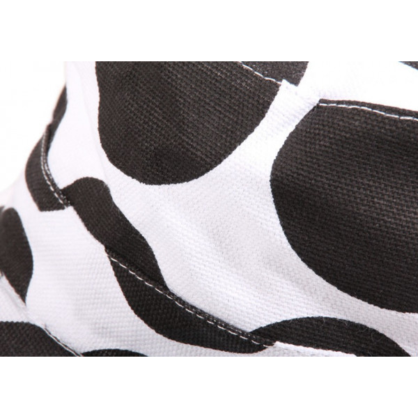 casquette cubaine en coton pois noir